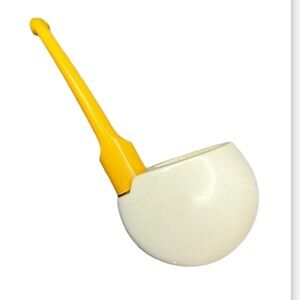 MEERSCHAUM VEST POCKET PIPE VINTAGE HAND CARVED WITH STRAIGHT PIPE HANDLE